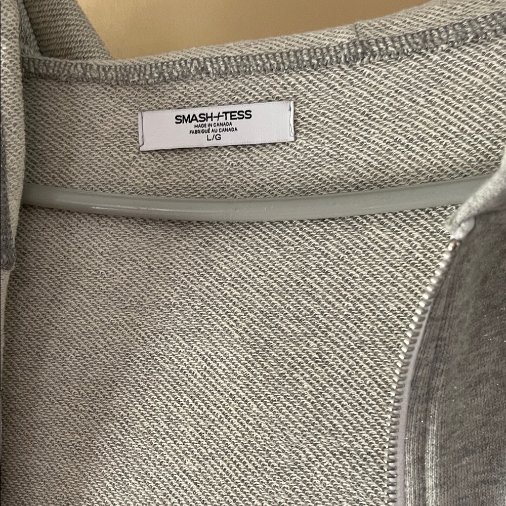 Smash + Tess light gray knit cardigan